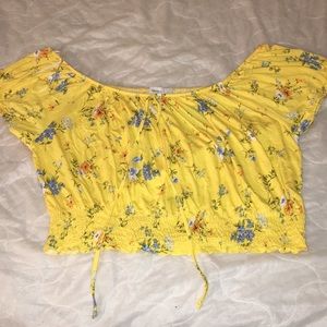 Yellow Floral CropTop